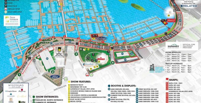 The 2023 Palm Beach International Boat Show Map