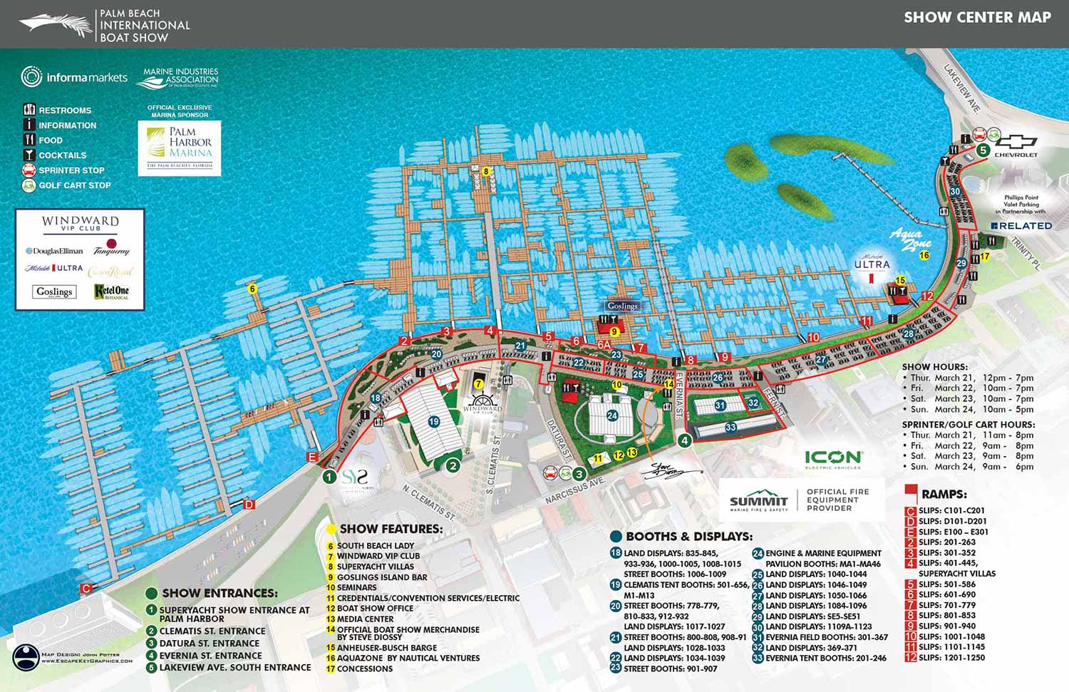 Palm Beach International Boat Show Map 2024