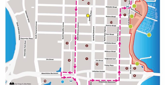 The 2022 Palm Beach International Boat Show Parking and Transit Map