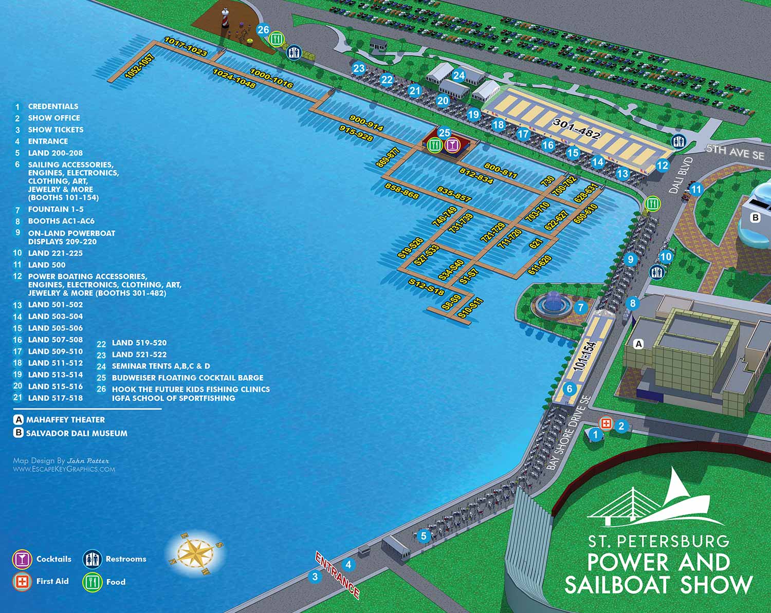 Saint Petersburg Power and Sailboat Show Map 2017