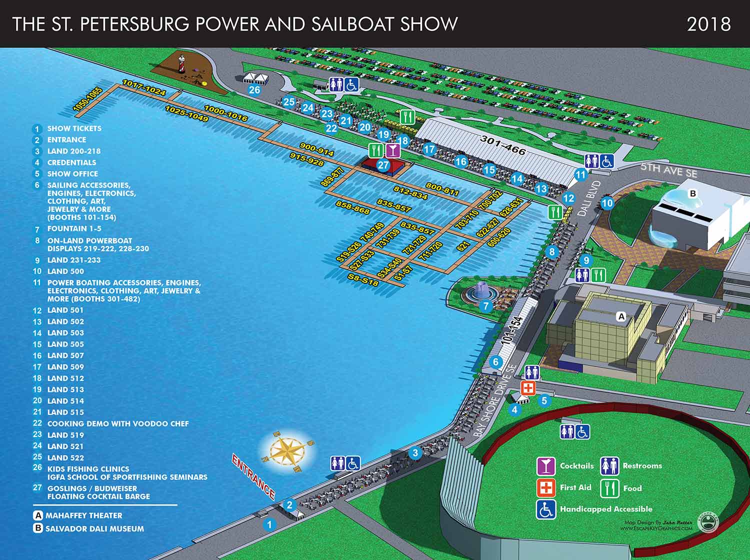 Saint Petersburg Power and Sailboat Show Map 2018