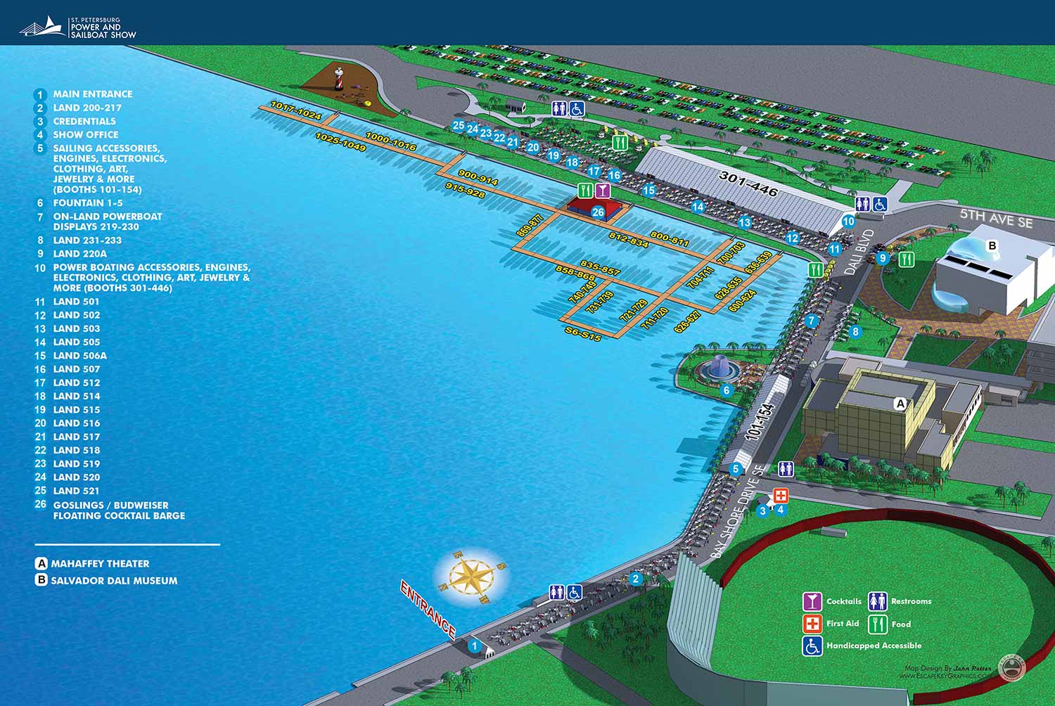 Saint Petersburg Power and Sailboat Show Map 2021