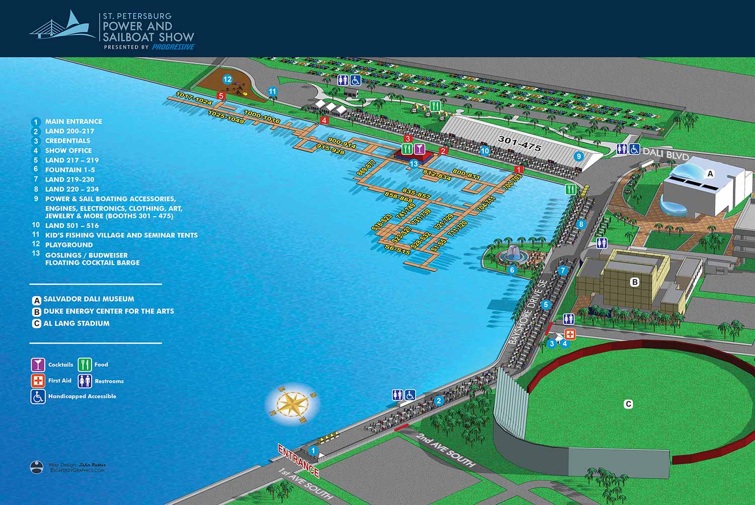 Saint Petersburg Power and Sailboat Show Map 2022