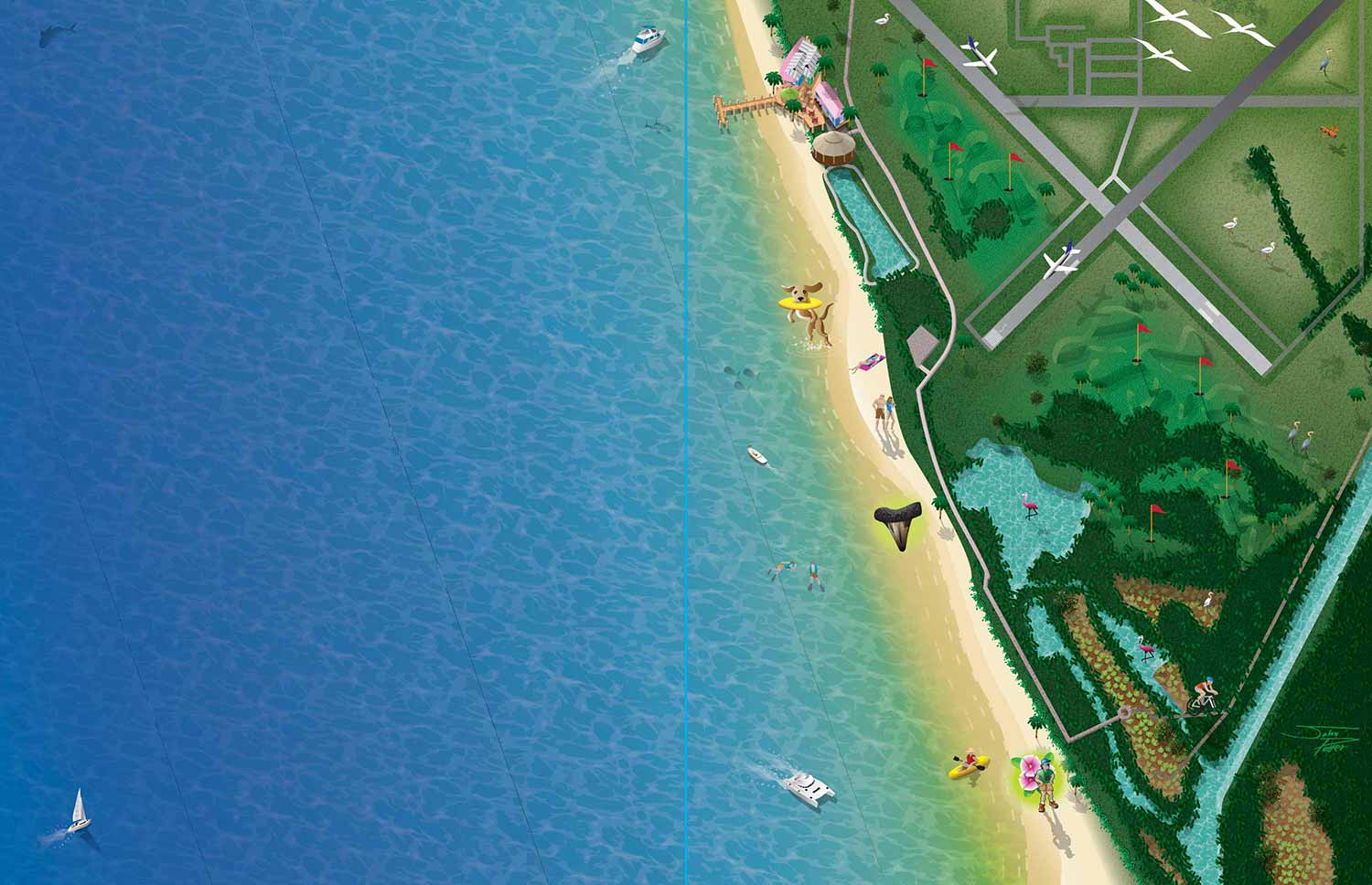 Venice Beach Illustrated Map