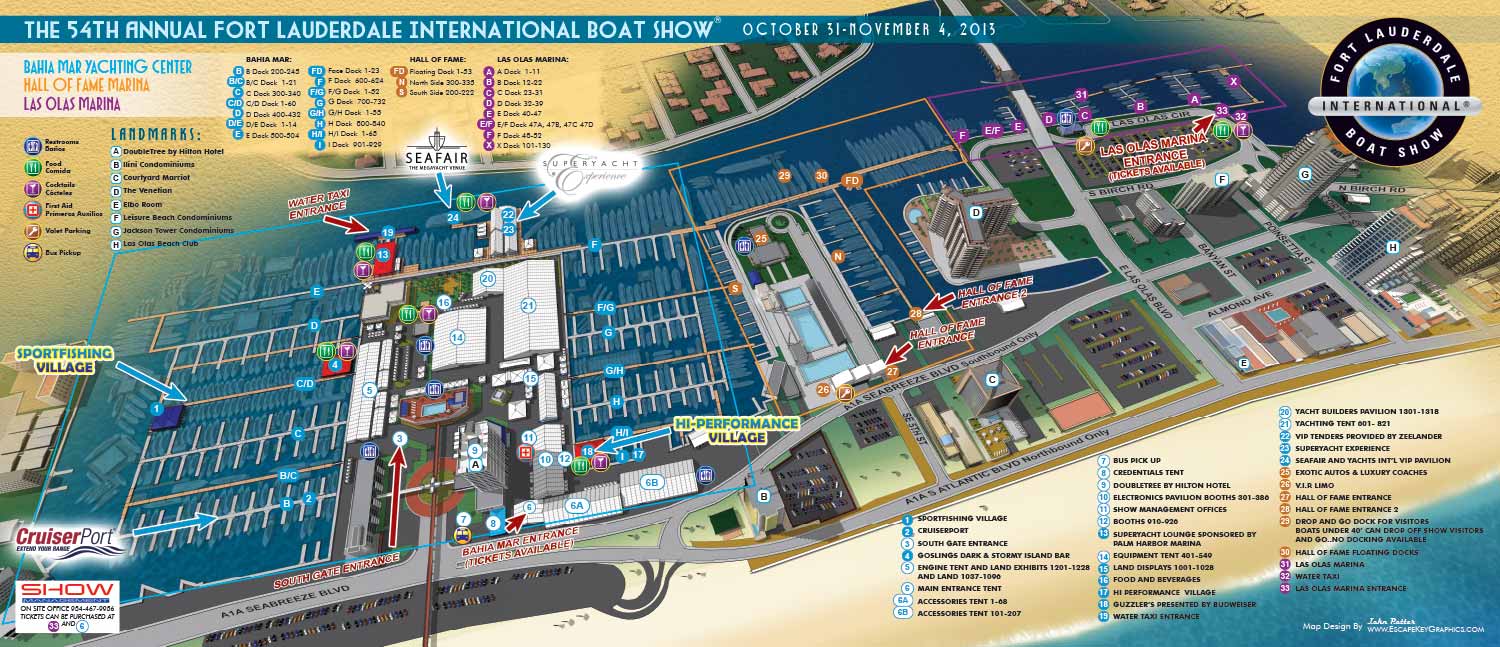 Fort Lauderdale International Boat Show Map