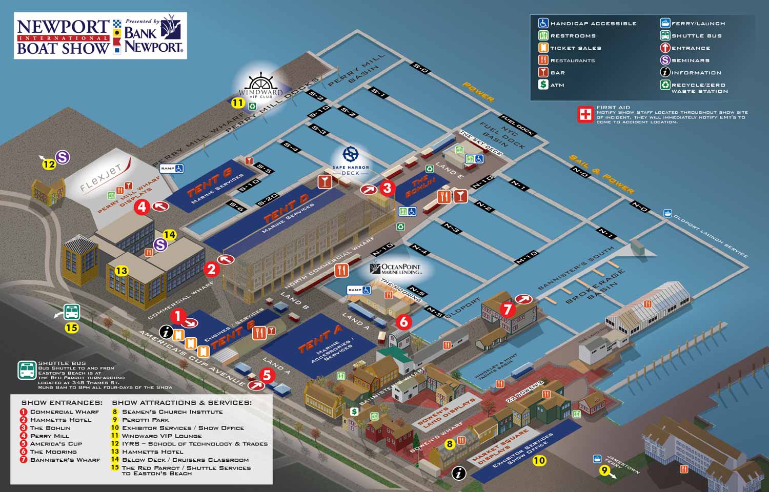 Newport International Boat Show map