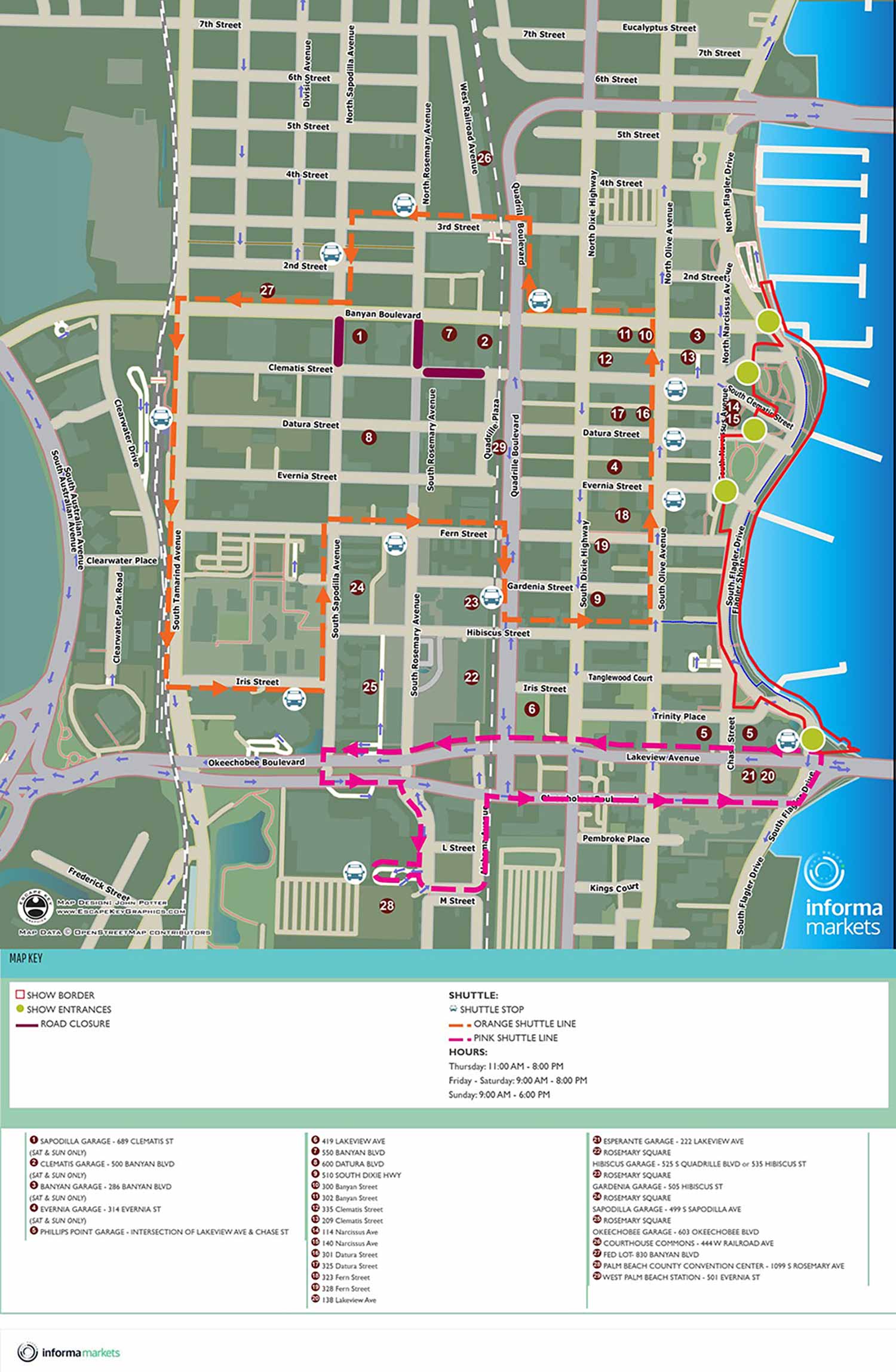 Palm Beach International Boat Show Map 2021 Transportation Map