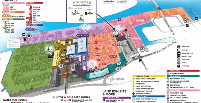 Map For the 2024 Fort Lauderdale International Boat Show