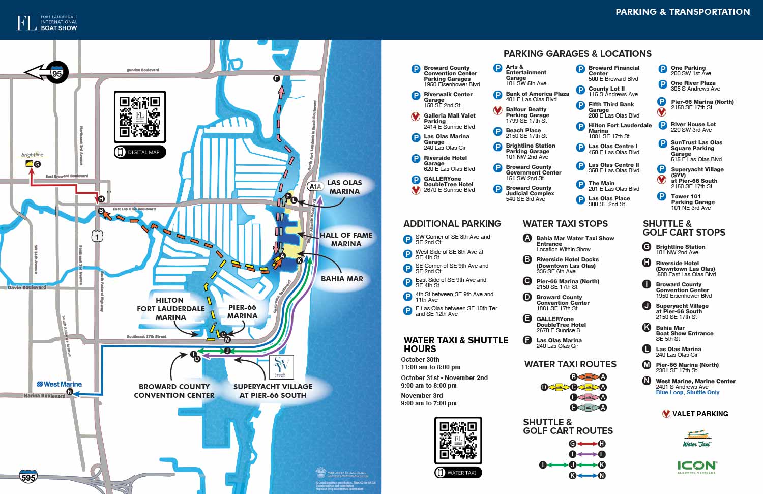 Fort Lauderdale International Boat Show Transportation Map