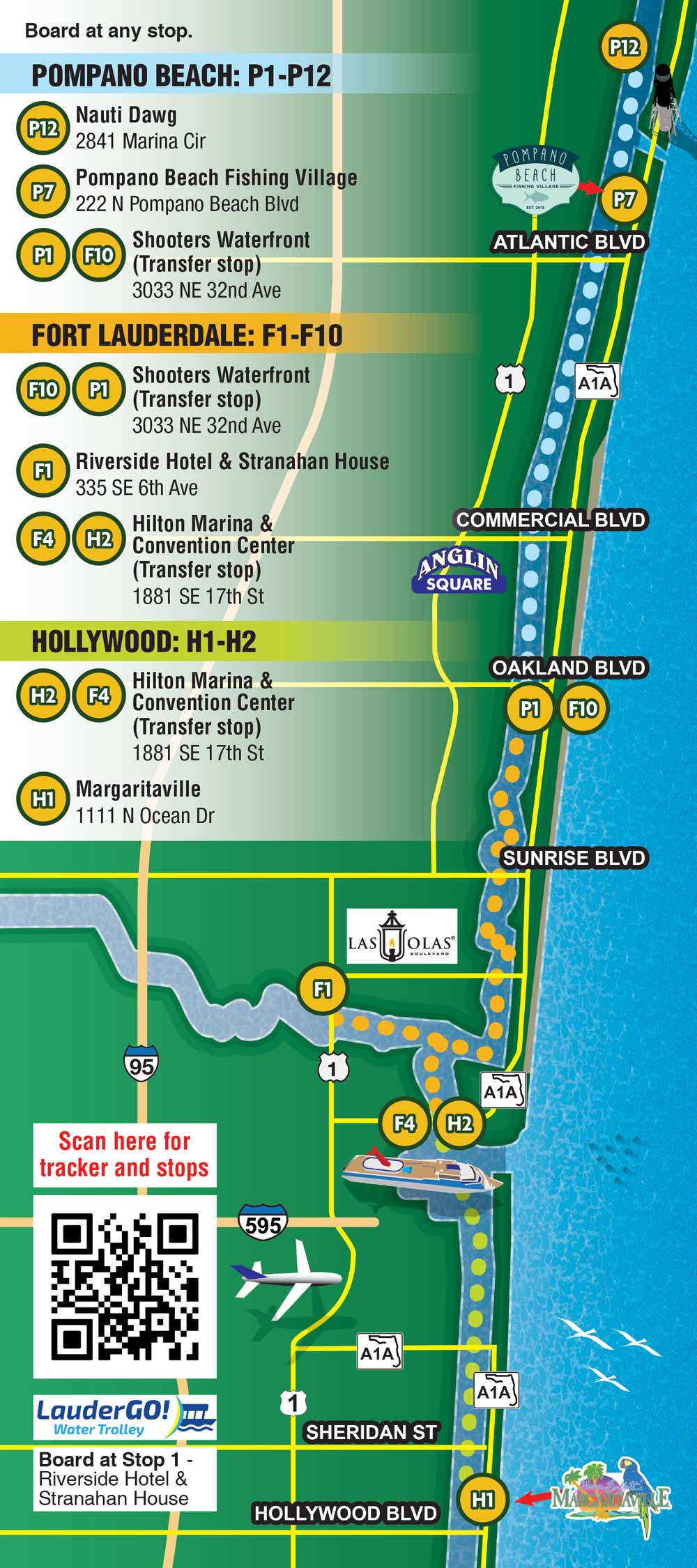 Water Taxi Route Map