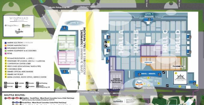 2025 Miami International Boat Show M.B.C.C. Map