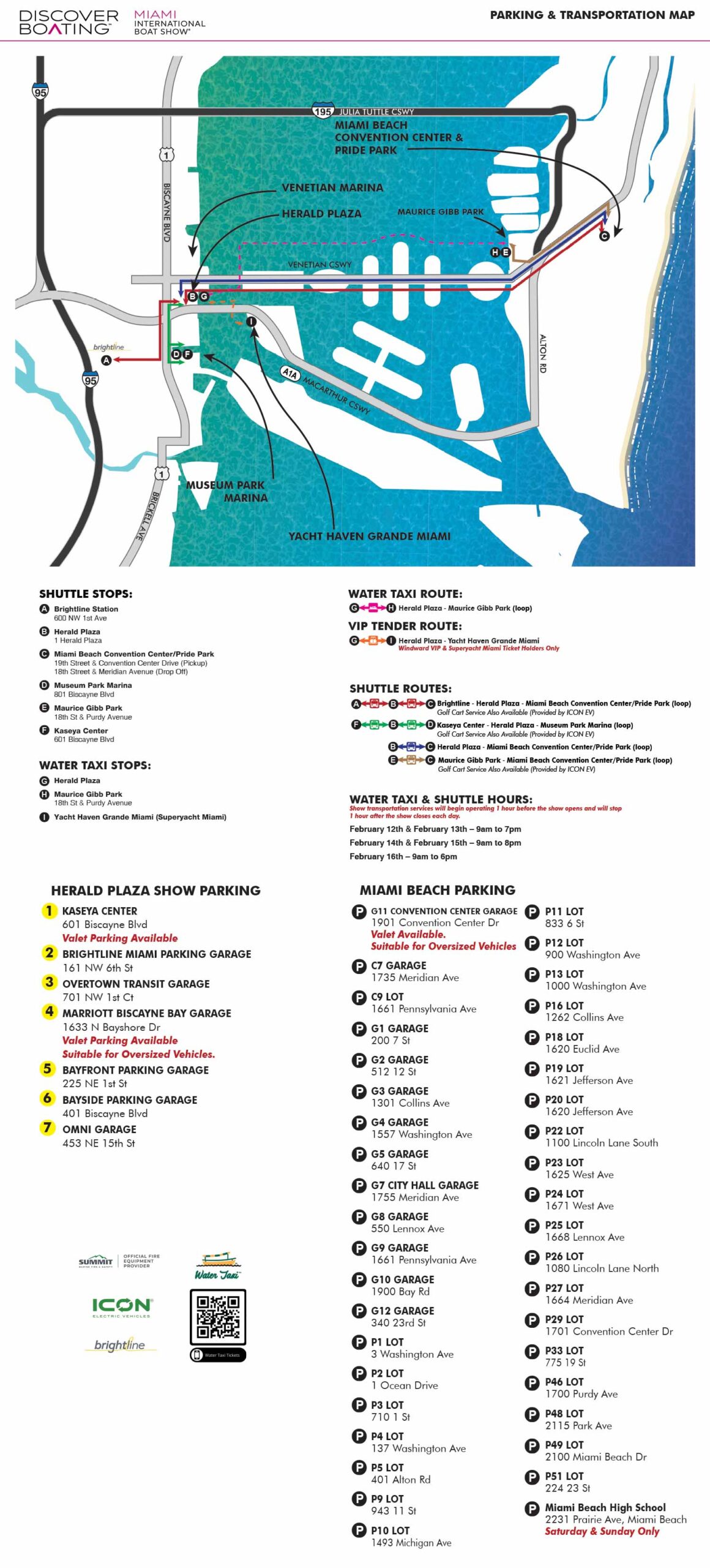 Miami Yacht and Brokerage Show Transportation Map 2025