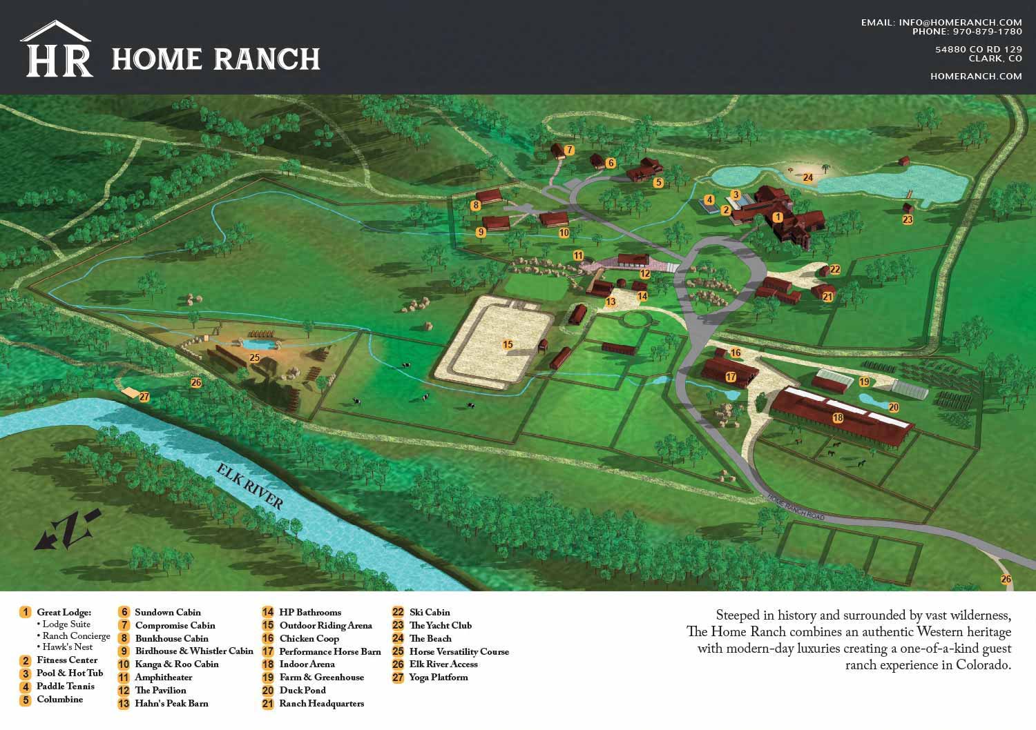 Colorado Resort Ranch Map