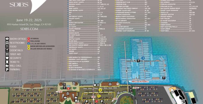 Map for the 2025 San Diego International Boat Show