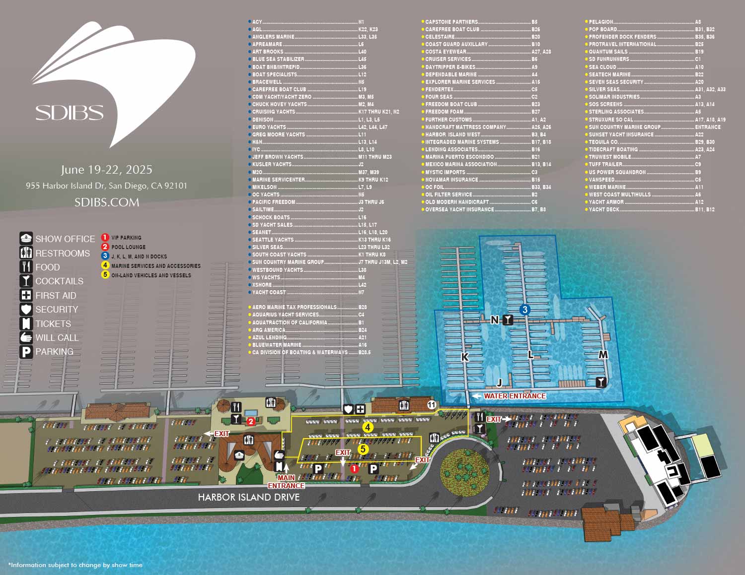 San Diego International Boat Show map
