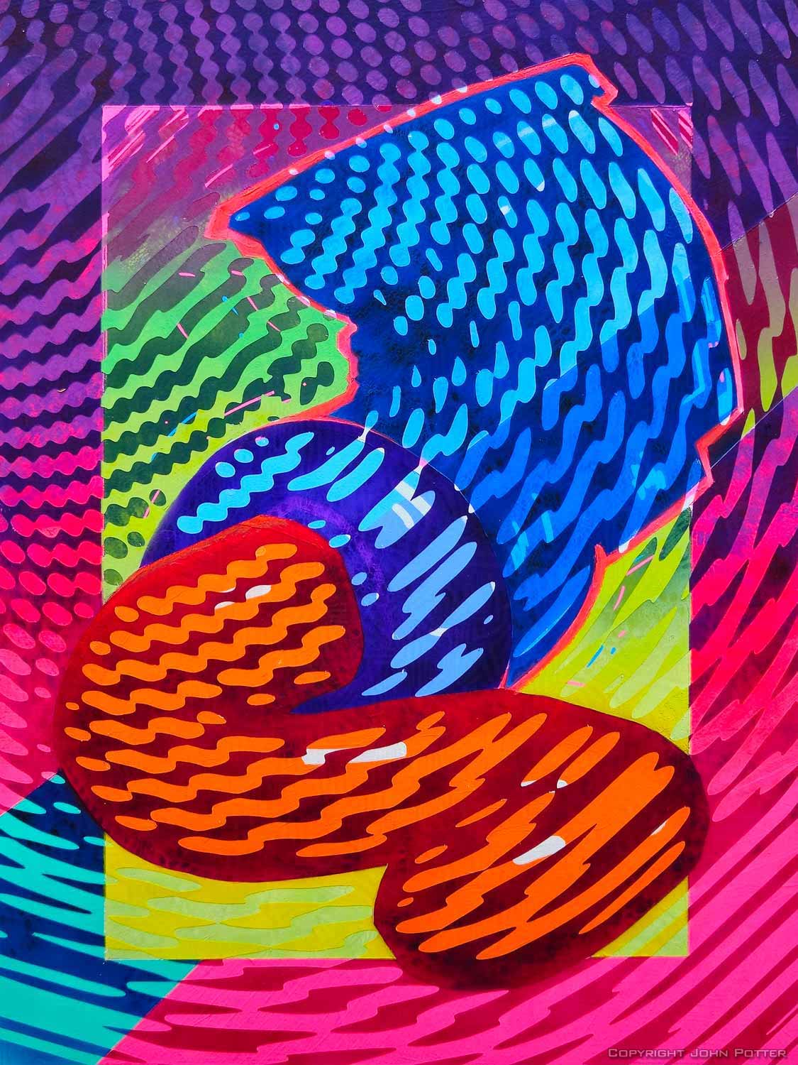 Painting of a tube of orange paint
