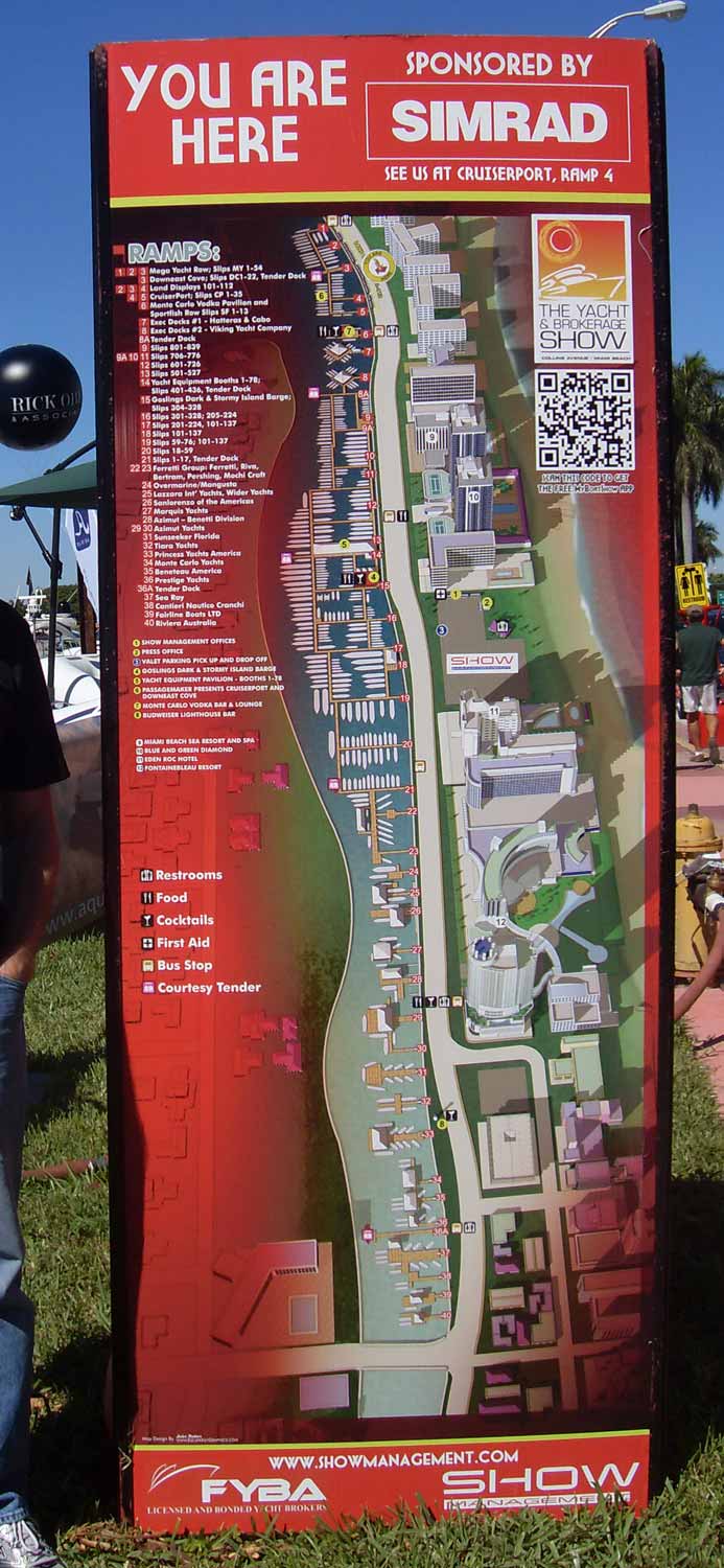 Map as vertical sign