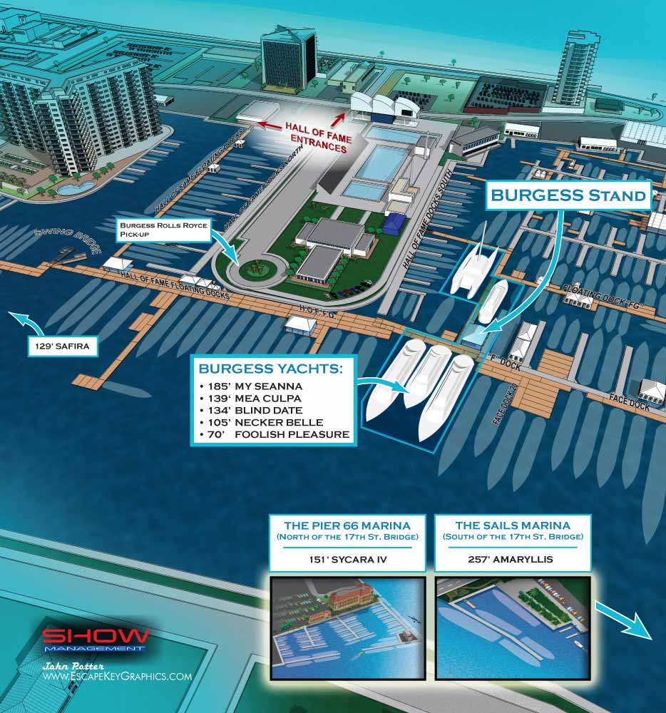 Fort Lauderdale International Boat Show Map flyer