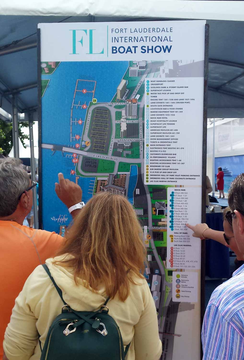 Fort Lauderdale International Boat Show Map Sign