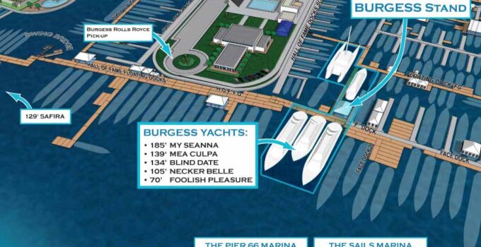Custom Map for Burgess Yachts, FLIBS 2014