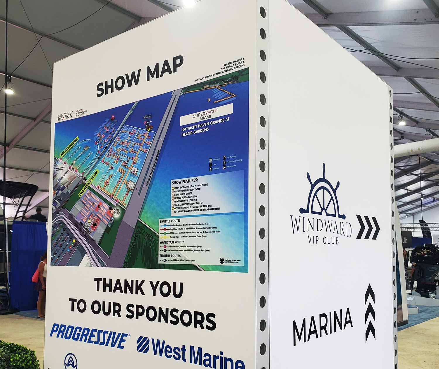 MIAMI INTERNATIONAL BOAT SHOW MAP - SEA ISLE, HERALD PLAZA 2022