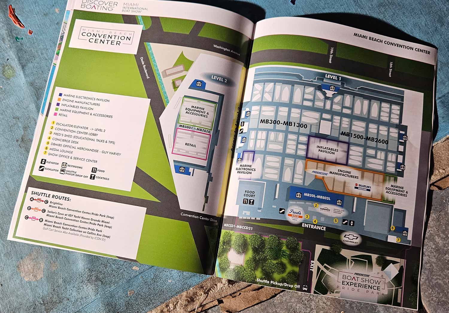 Miami Beach Convention Center Map in Show Program
