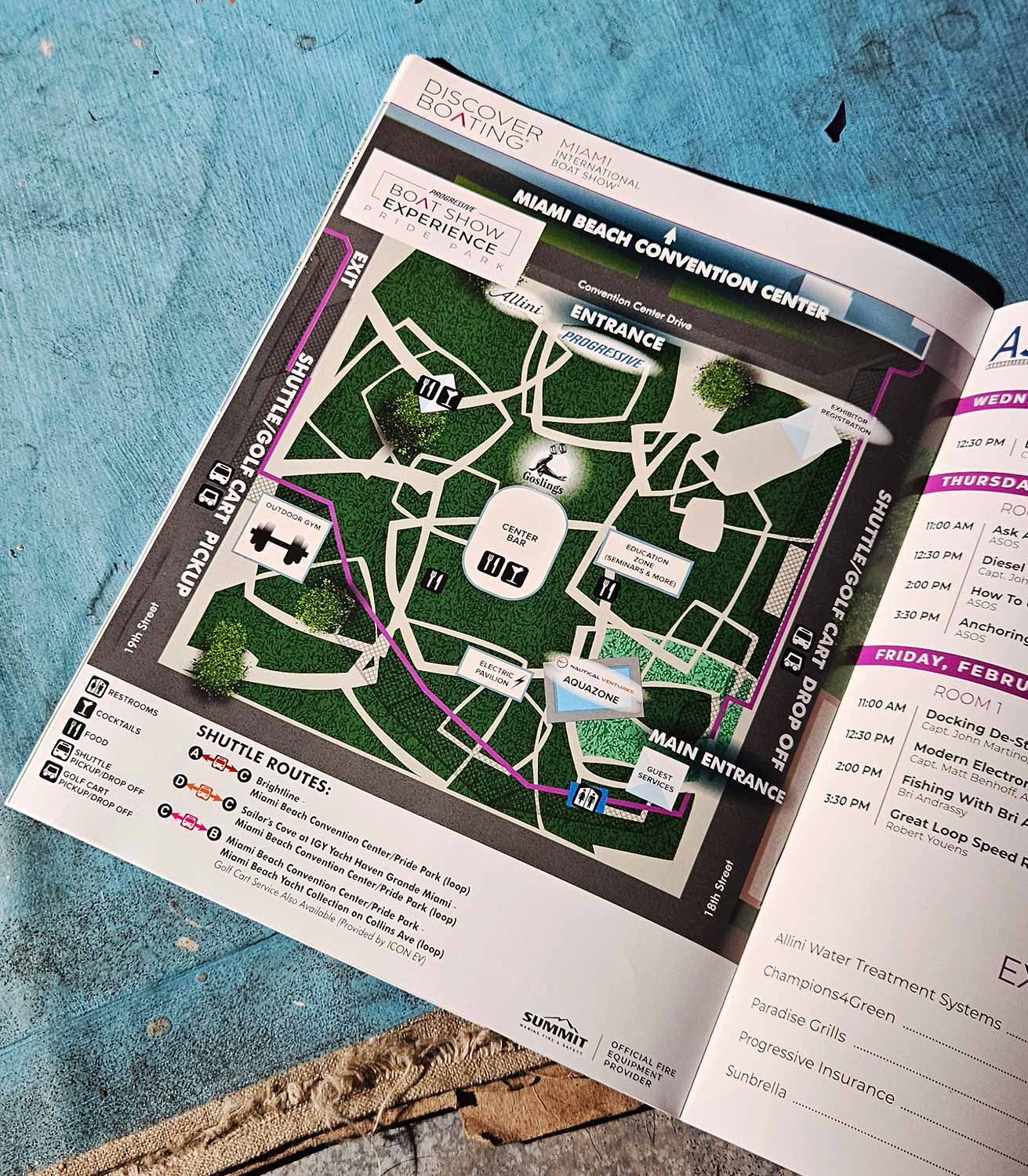 Pride Park Map in Show Program