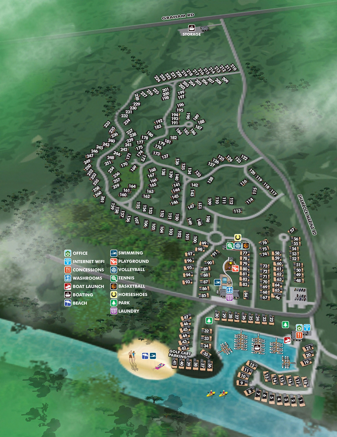 Shamrock Bay Resort Map
