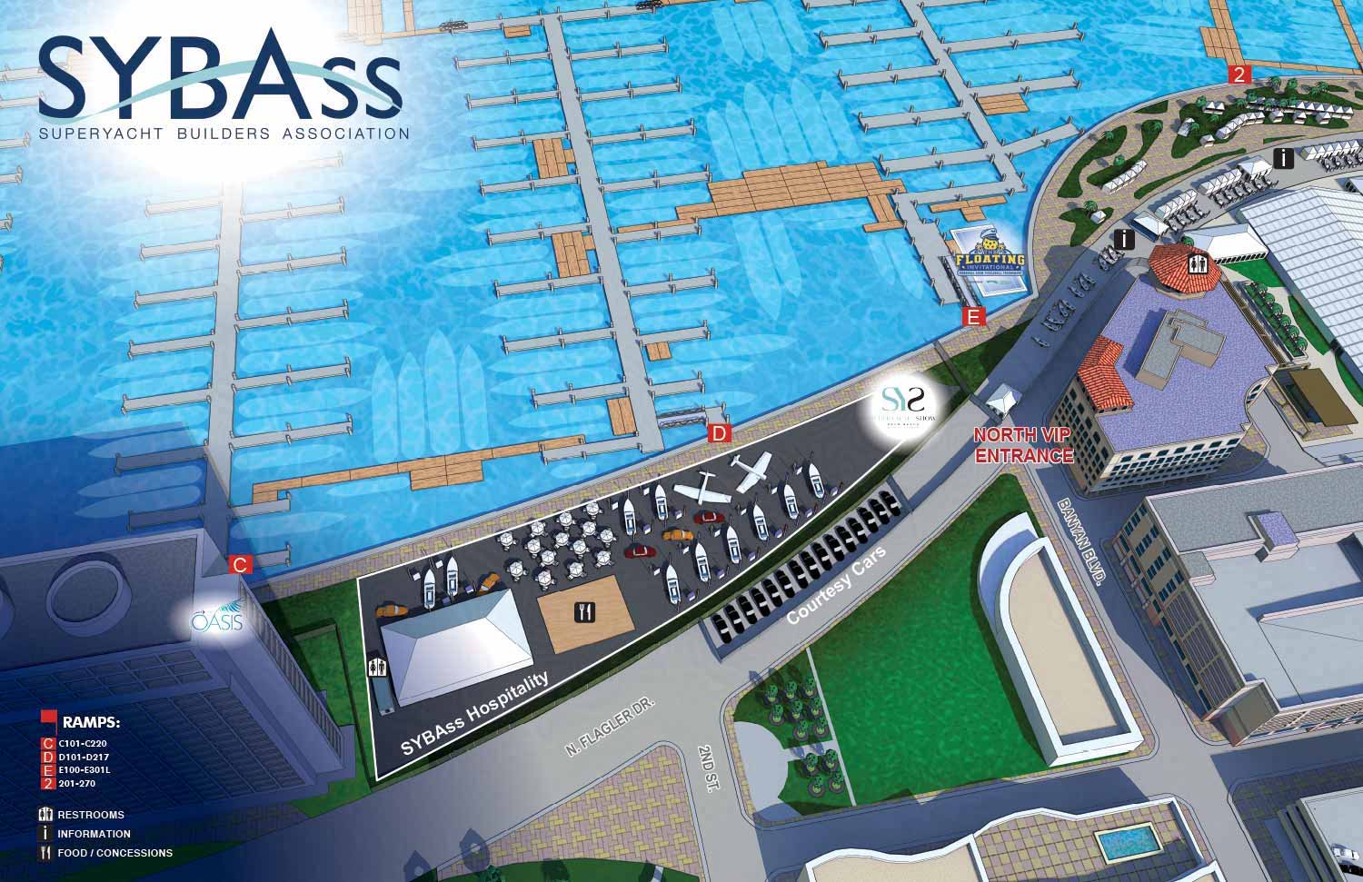 Palm Beach International Boat Show SYBAss Map 2026