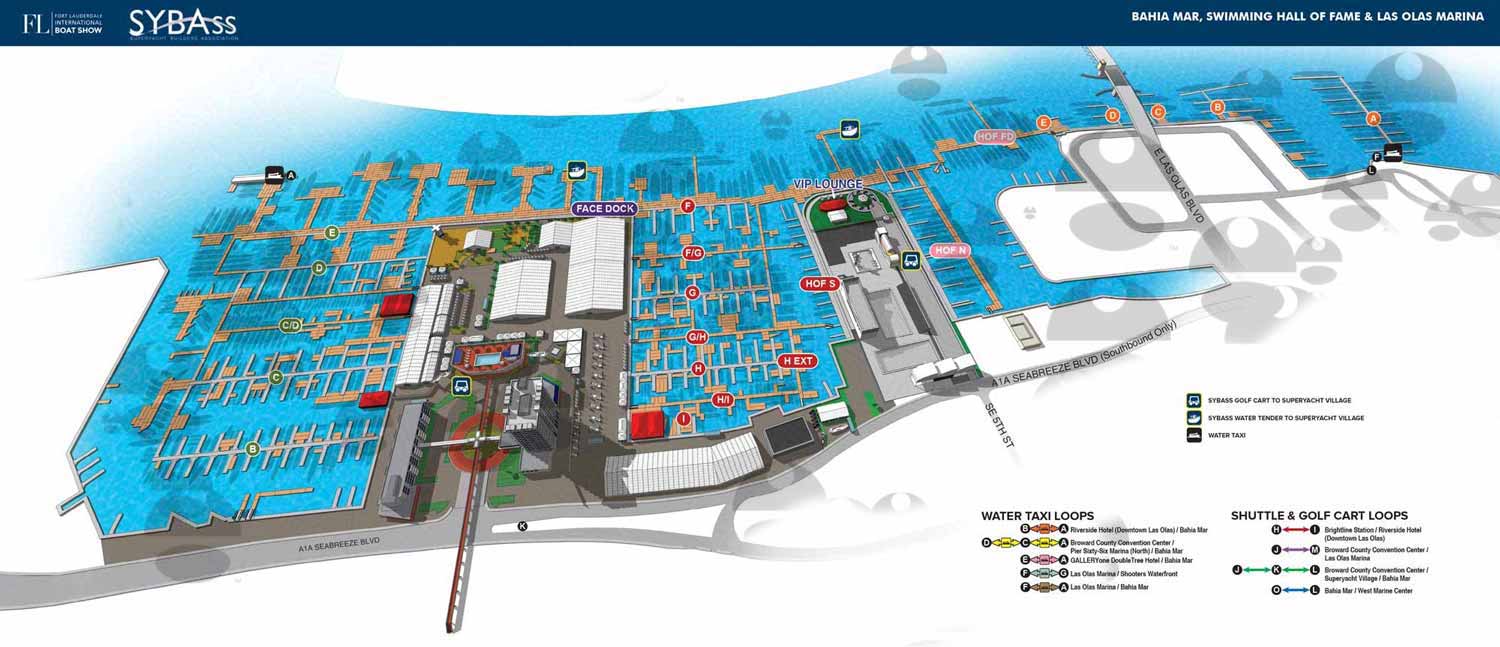 Fort Lauderdale International Boat Show SYBAss Map 2025
