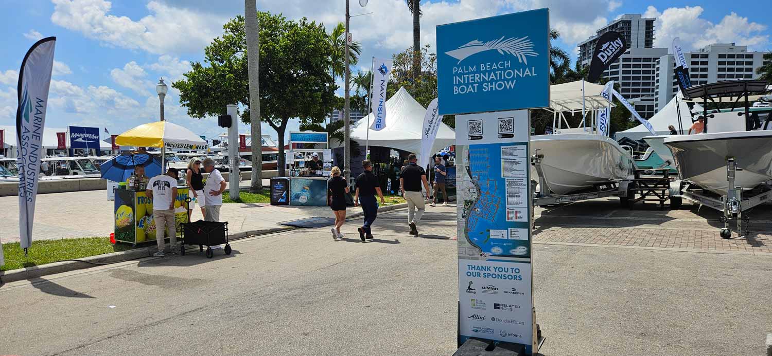 Palm Beach International Boat Show Map as sign 2026