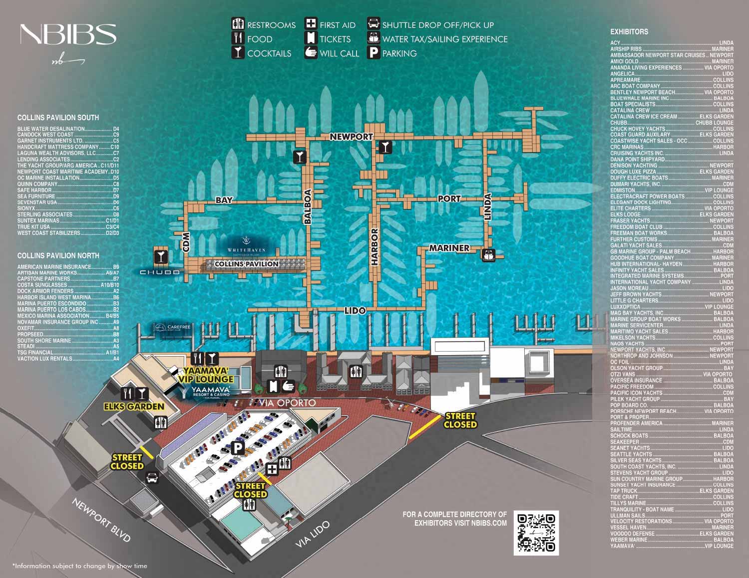 Newport Beach International Boat Show map