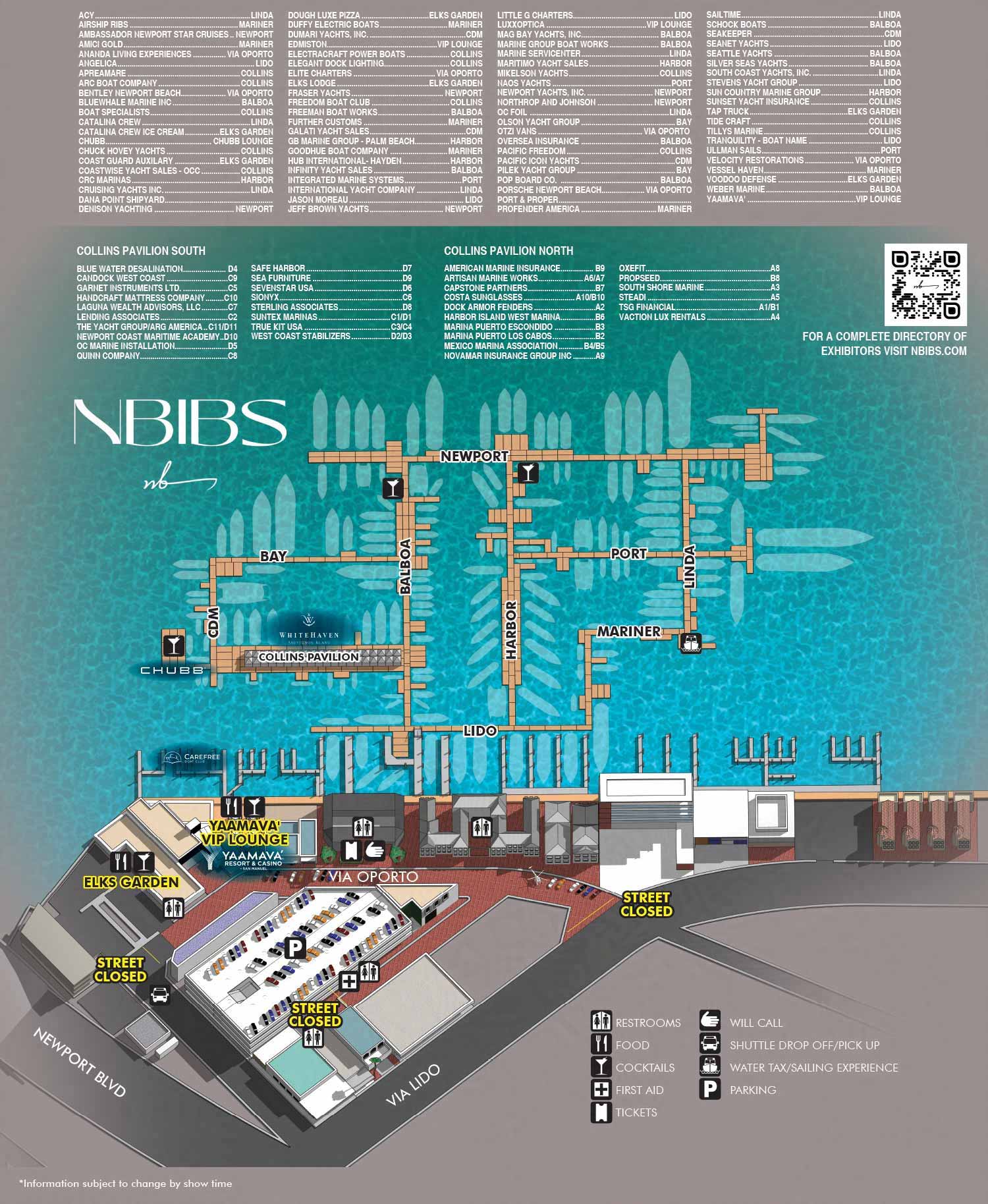 Newport Beach International Boat Show map sign