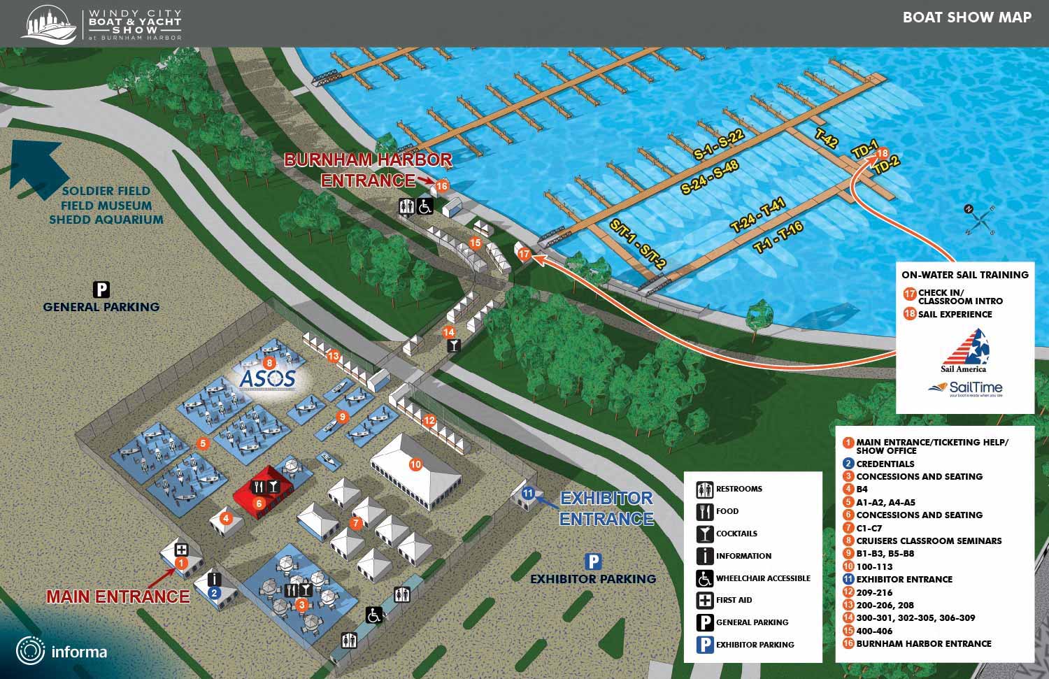 Windy City Boat & Yacht Show - Illustrated Map