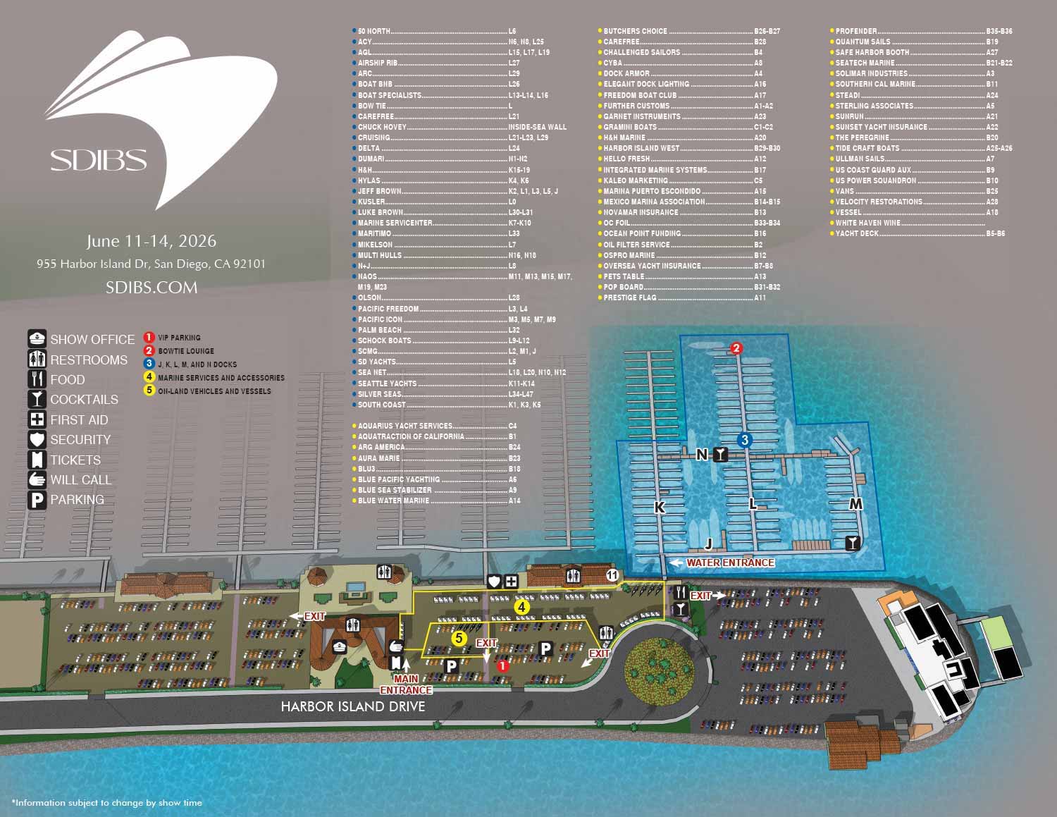 San Diego International Boat Show map