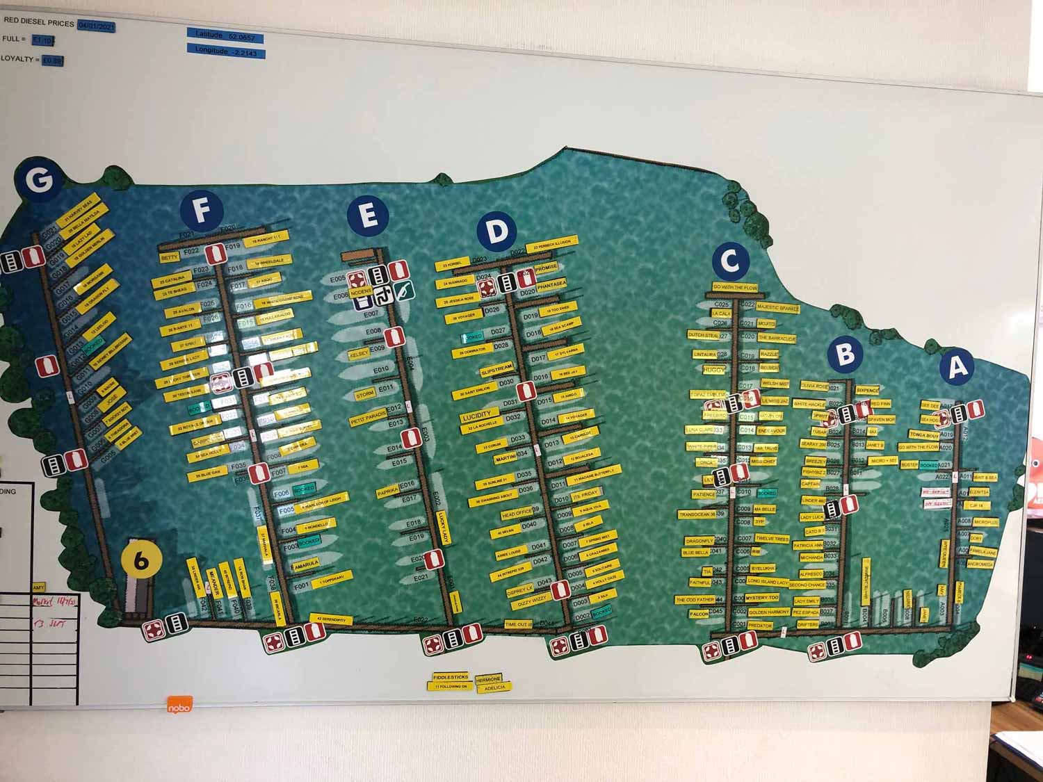 Map in use as a management tool