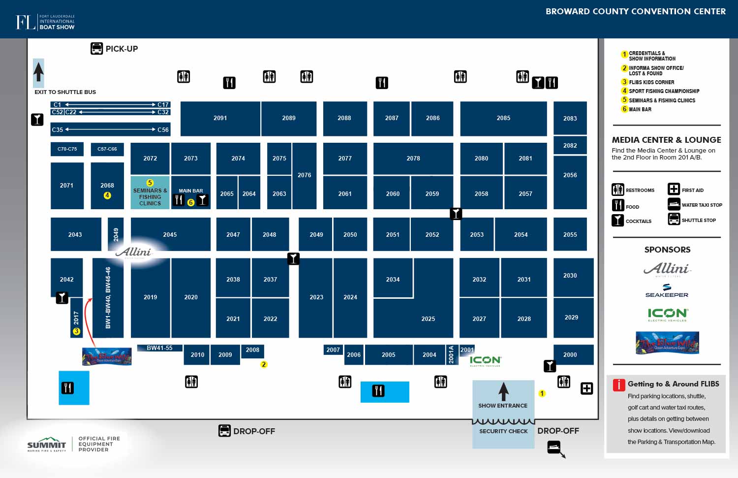 Fort Lauderdale International Boat Show Broward County Convention Center Map