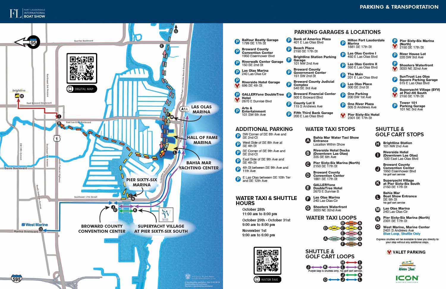 Fort Lauderdale International Boat Show Transportation Map