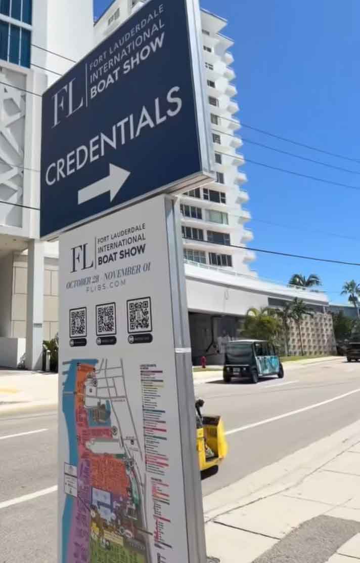 Fort Lauderdale International Boat Show Map Sign