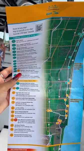 Map of The Water Taxi Routes in Print